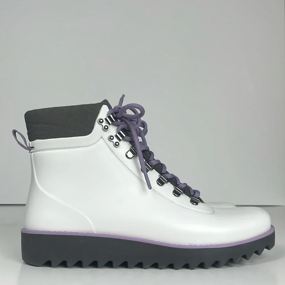 Jambu Rainey Hiker White and Purple Ankle Boots‎ / SZ 8.5